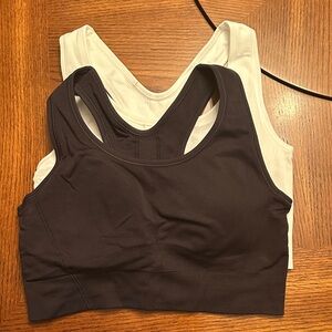 Women's Black and White Sports Bras